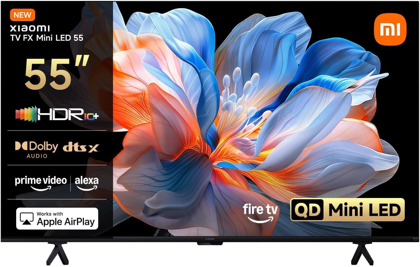 Xiaomi TV FX Mini LED 55 Inch QD Mini LED Smart TV, 4K UHD, Fire TV, HDR10+