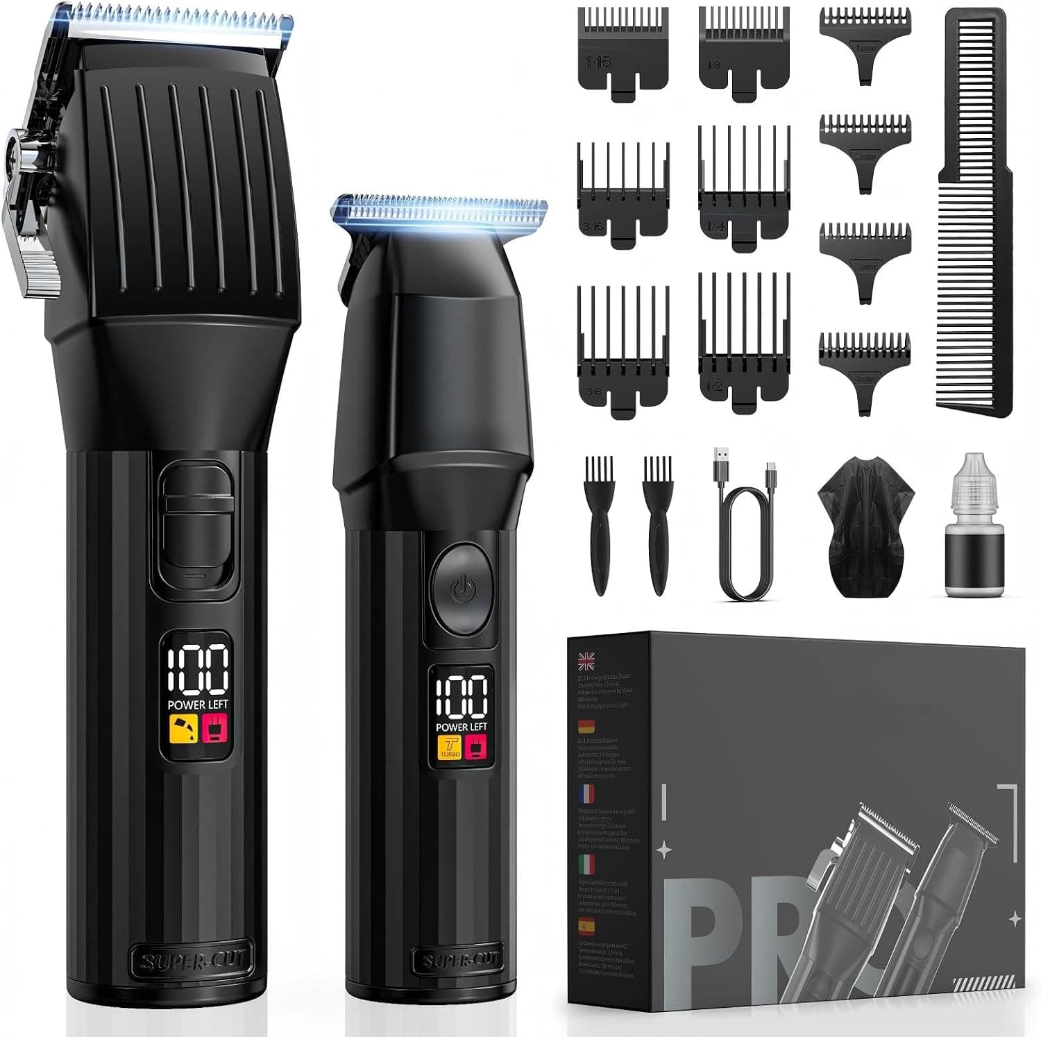 Maquina Cortar Pelo, Cortapelos Hombre Maquina Cortar Pelo Profesional Maquina de Afeitar Hombre Juego de Cortapelos Para Hombre Recortadora de Barba Maquina Afeitar Regalos Para Hombres