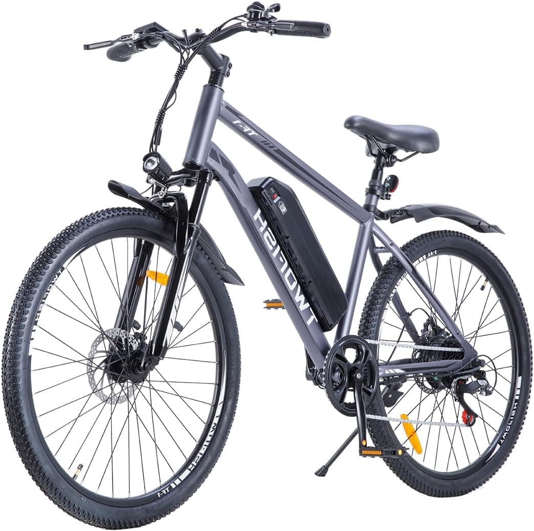Bicicleta De Montaña Eléctrica De 26", Motor De 250 W, Batería De 42 V Y 15 Ah, Bicicleta Eléctrica Todoterreno De 7 Velocidades, Pantalla LCD, Amortiguador Hidráulico