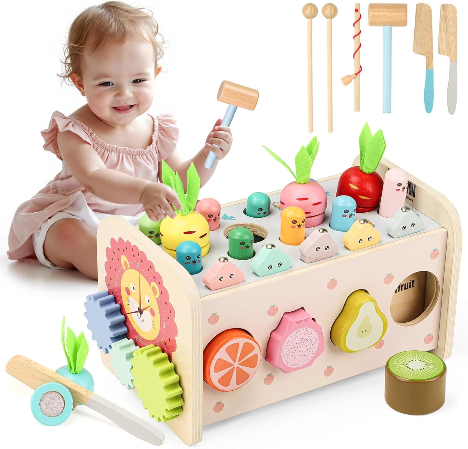9 in 1 Juguetes Montessori Niña Niño, Xilofono Madera Regalo Cumpleaños