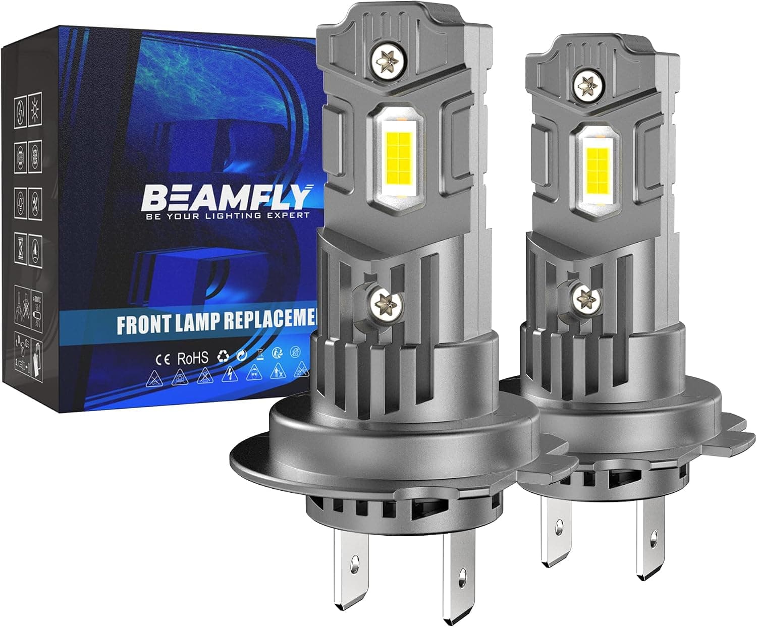 H7 LED Bombilla 6500K Bombillas 110W 40000LM, 2 piezas