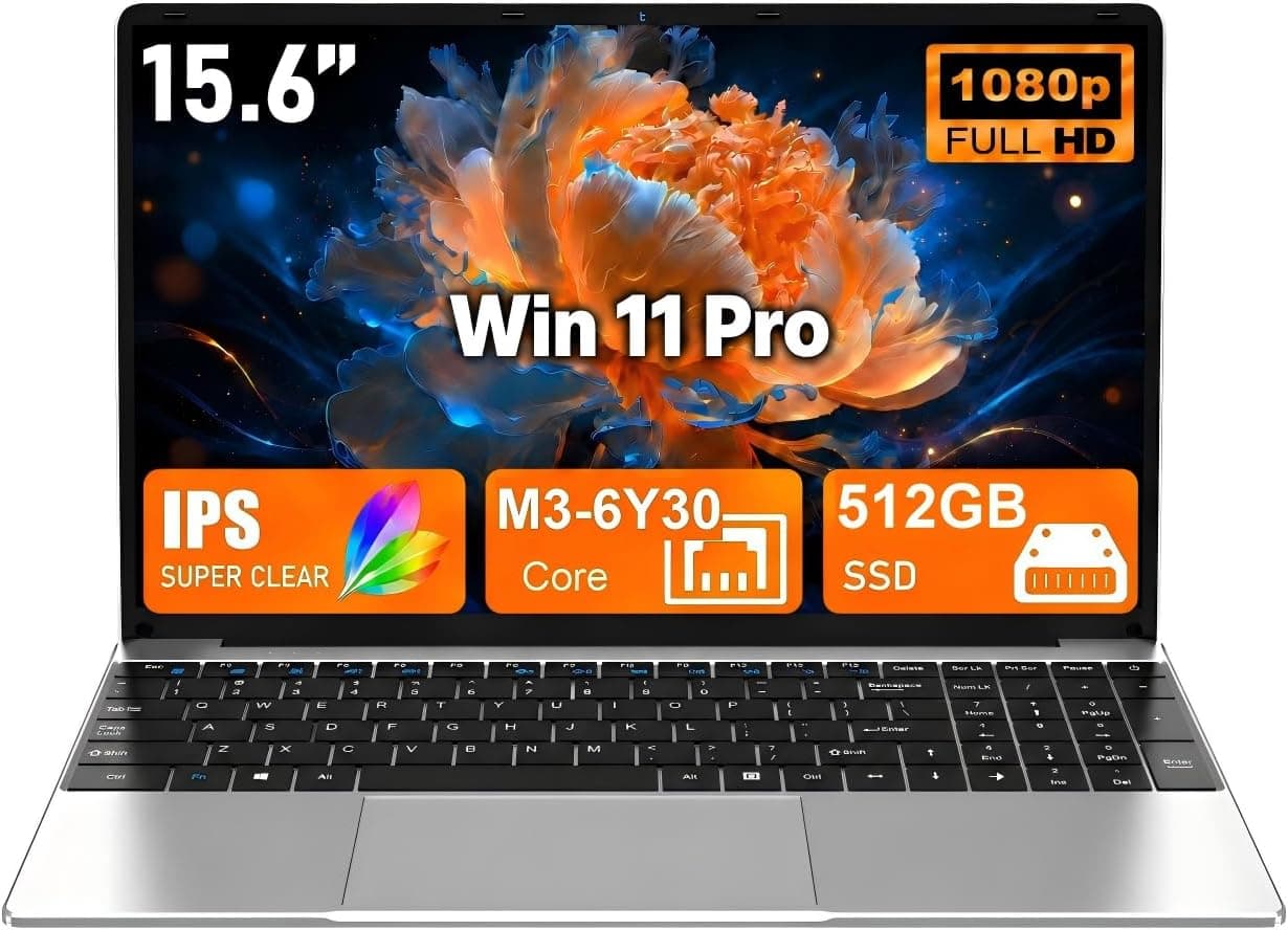 Ordenador Portátil 15,6 Pulgadas, M3 6Y30 16GB RAM 512GB SSD