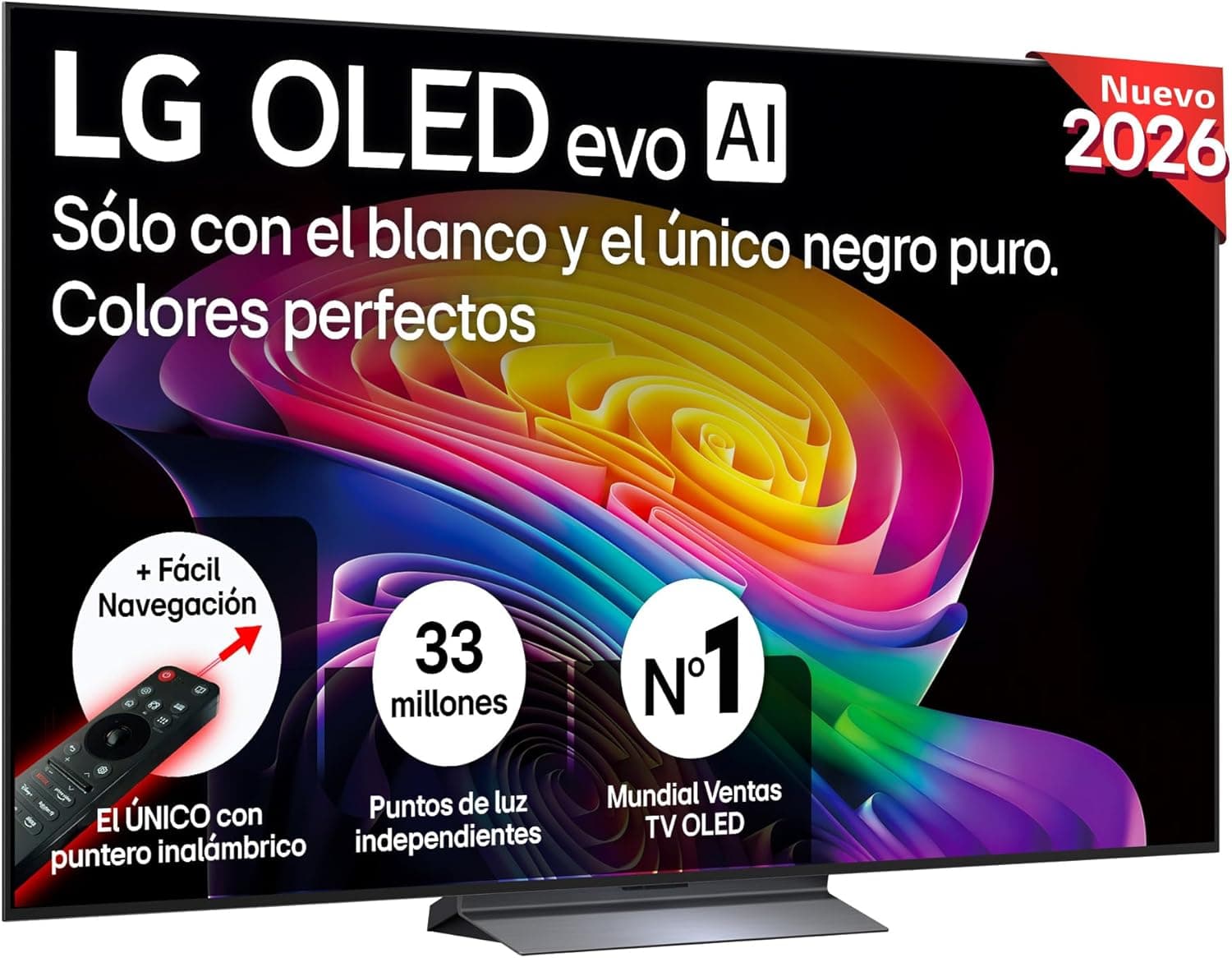 LG OLED77C64LA - Smart TV OLED EVO AI 77" 4K Sin Reflejos 98.9%, 2026