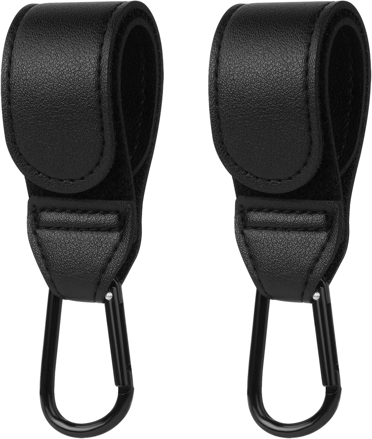 URAQT Ganchos Carro Bebé,2 PCS Colgador Bolso Carrito Bebe,Gancho Carro Bebé Hasta 5 kg,Ajuste Universal Gancho multifuncional,Accesorios Carrito Bebé para Colgar Bolsas, Mochila, Bolso etc (Negro).