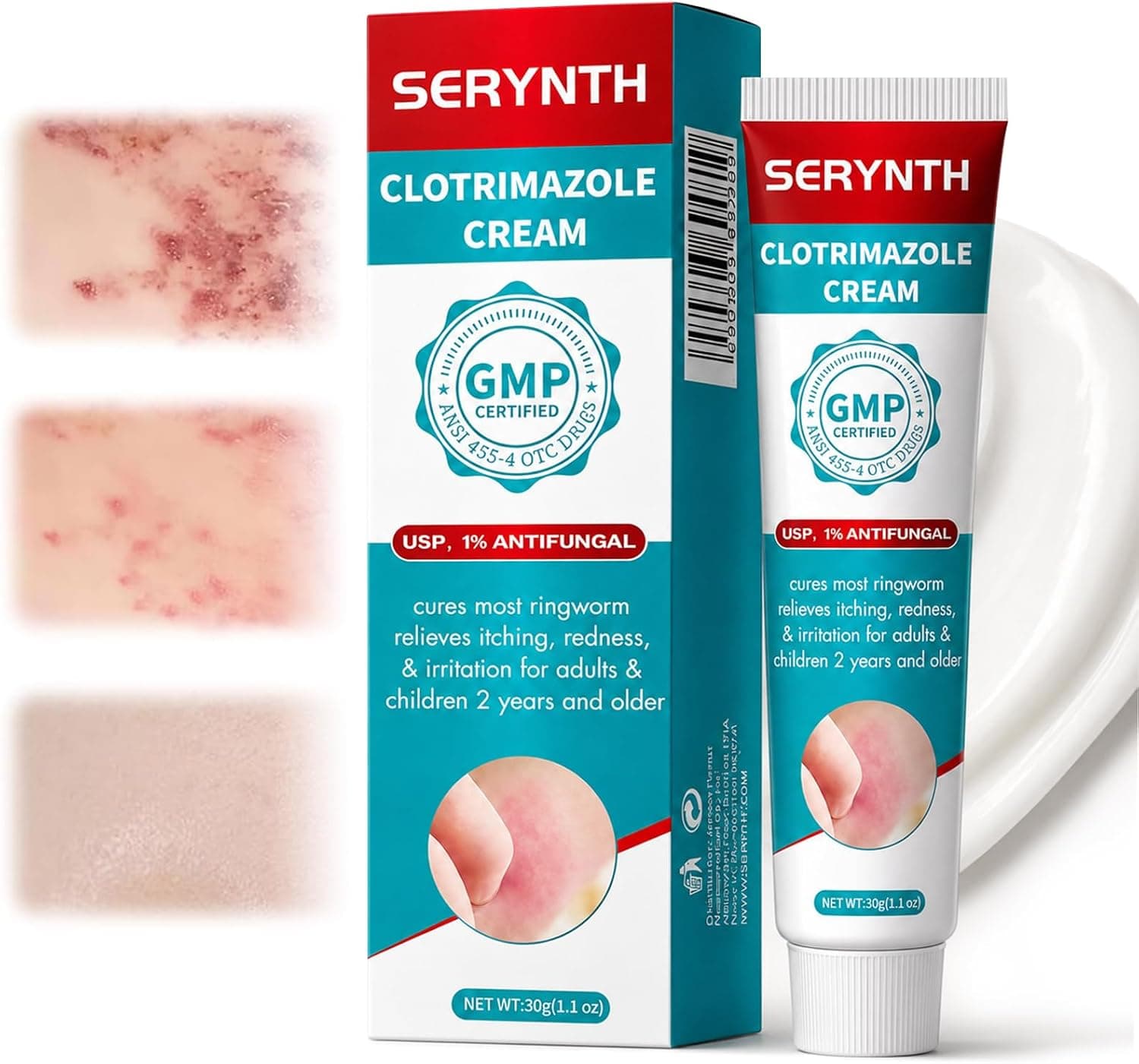 30g Crema Antifúngica,Para Aliviar la piel Jock Picazón,Eczema,Hidratante y Reparadora pomada Pieles,para todos los tipos de piel