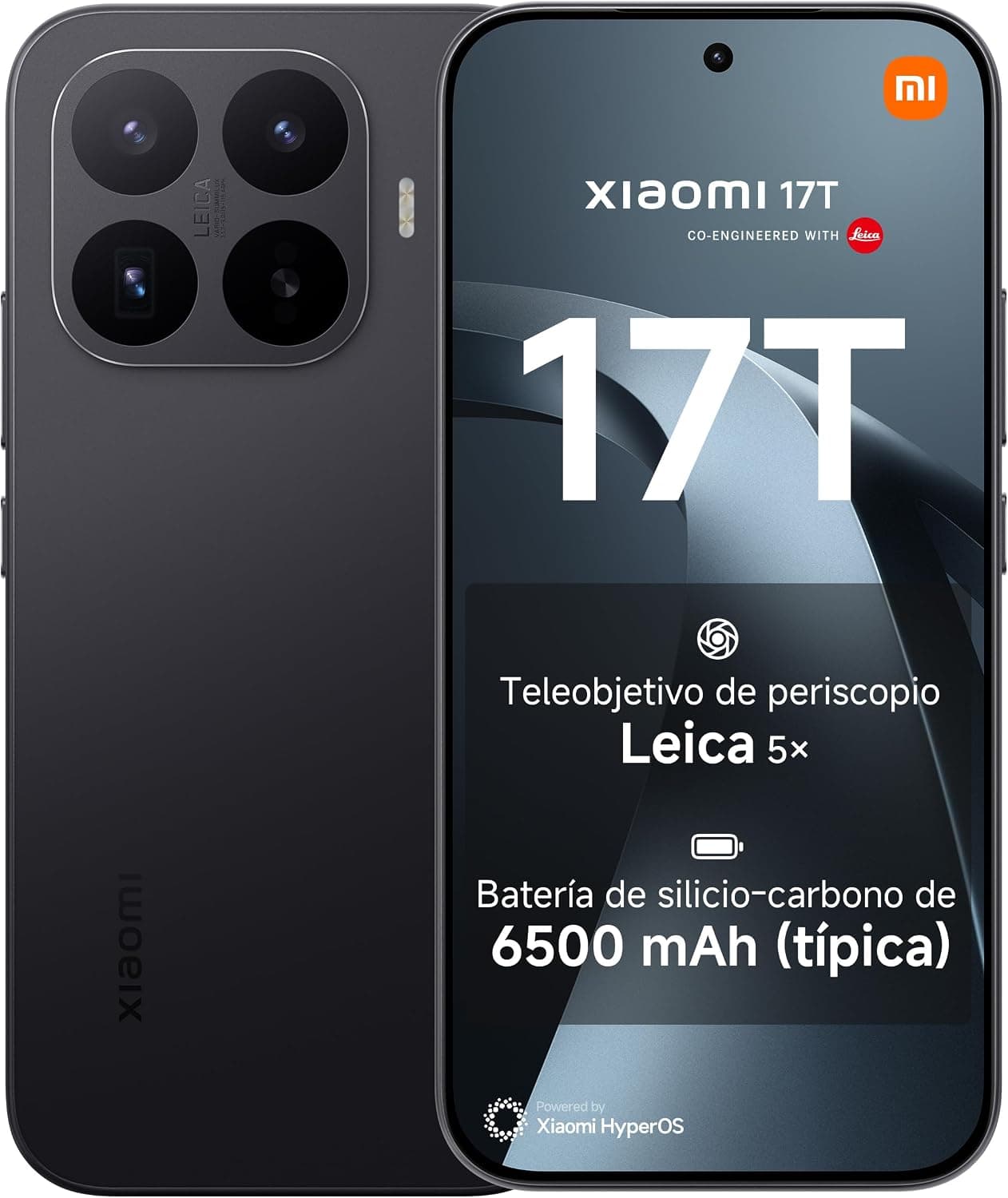 XIAOMI 17T Smartphone de 12+256GB Negro Teleobjetivo Leica 5X