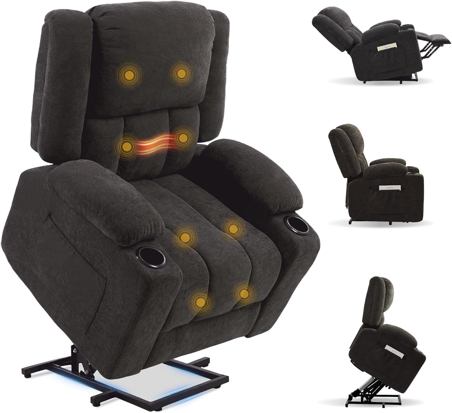 FLEXISPOT Sillón Elevador Eléctrico, Masaje 8 Puntos y Calefacción, USB