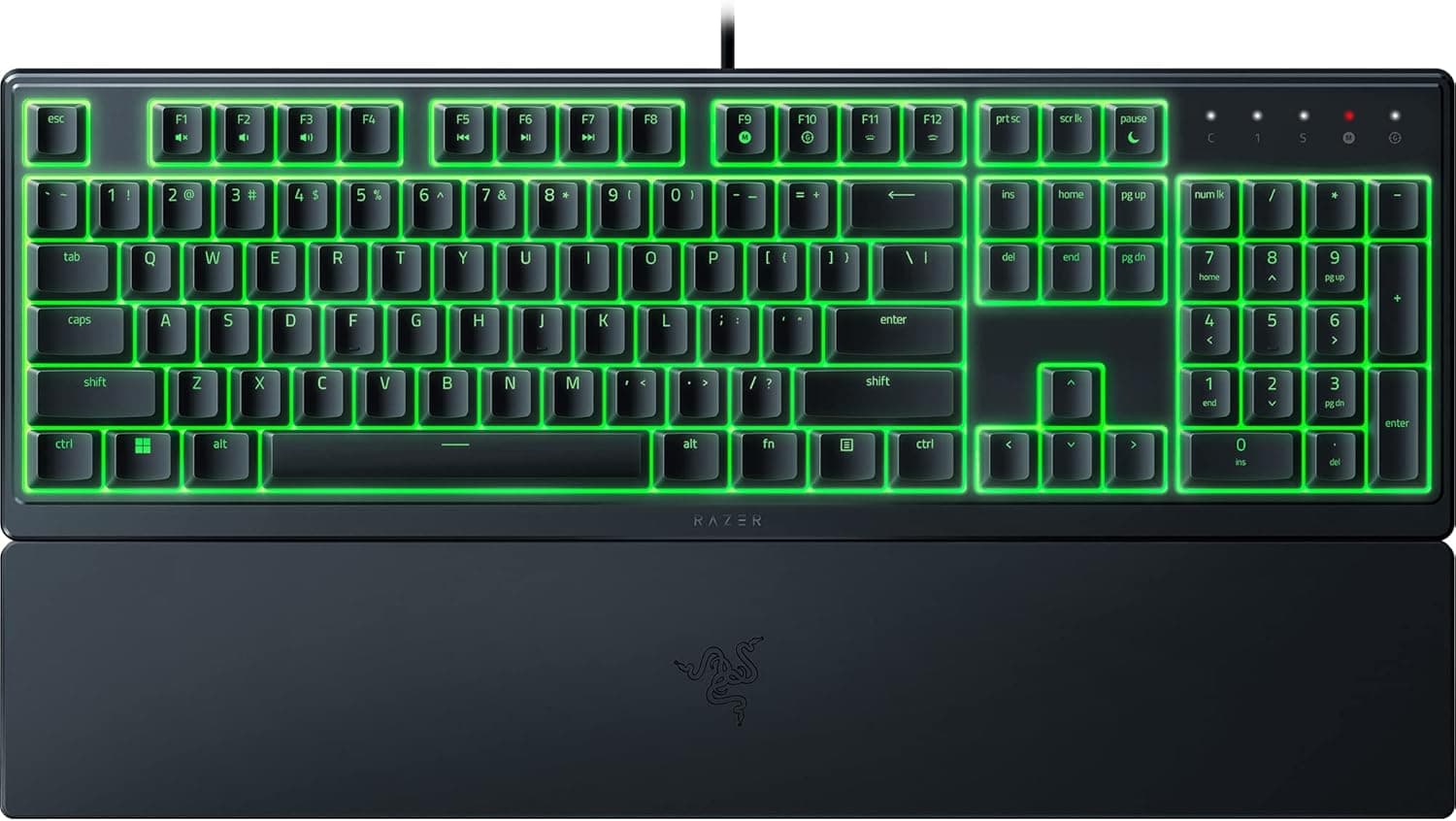 Razer Ornata V3 X - Teclado para Juegos de Bajo Perfil (Interruptores de Membrana Silenciosos, Teclas Recubiertas de rayos UV, Diseño Duradero y Resistente a Derrames) QWERTY Teclado ES | Negro