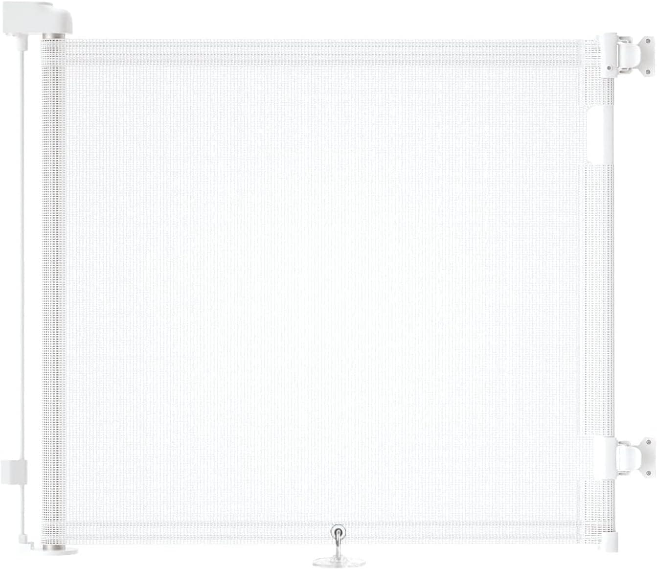 Puerta Seguridad Bebé Extensibles, Barrera Seguridad Nños y Perros, 0-150 cm Retráctil Vallas para Escaleras y Pasillos, Interiores y Exteriores