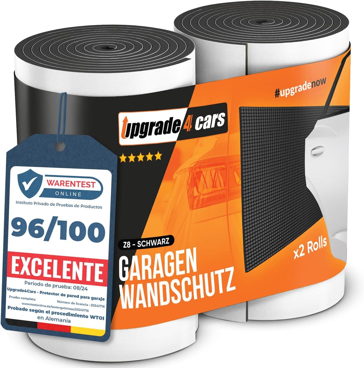Upgrade4cars Protector Pared Garaje Negro 2 x Accesorios Interior