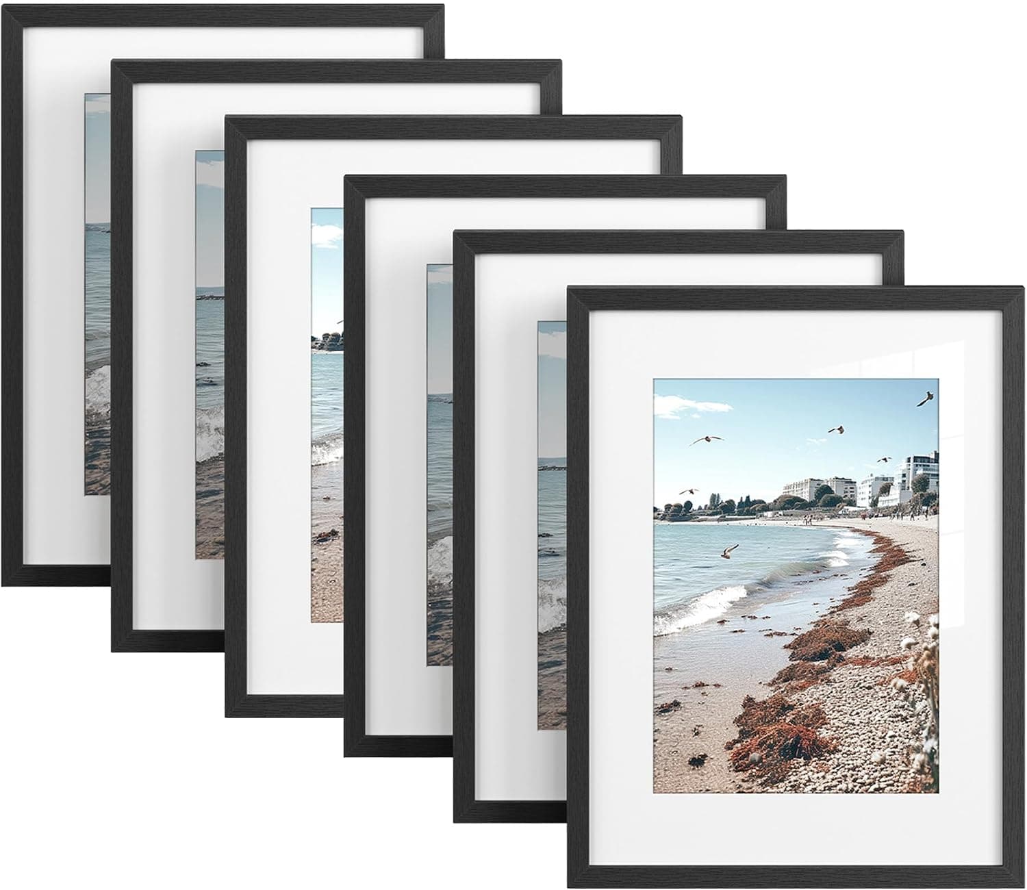SONGMICS Marcos de Fotos 30 x 40 cm, Portafotos de Pared, Juego de 6