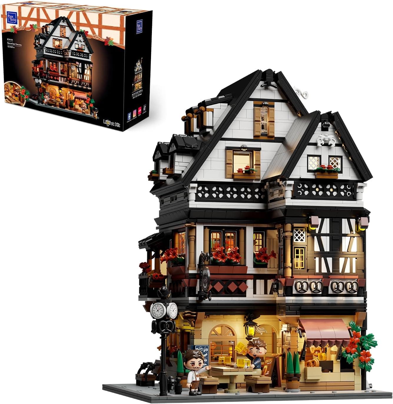 PANTASY Taberna Bávara Set de Construcción Modular con Luces para Adultos