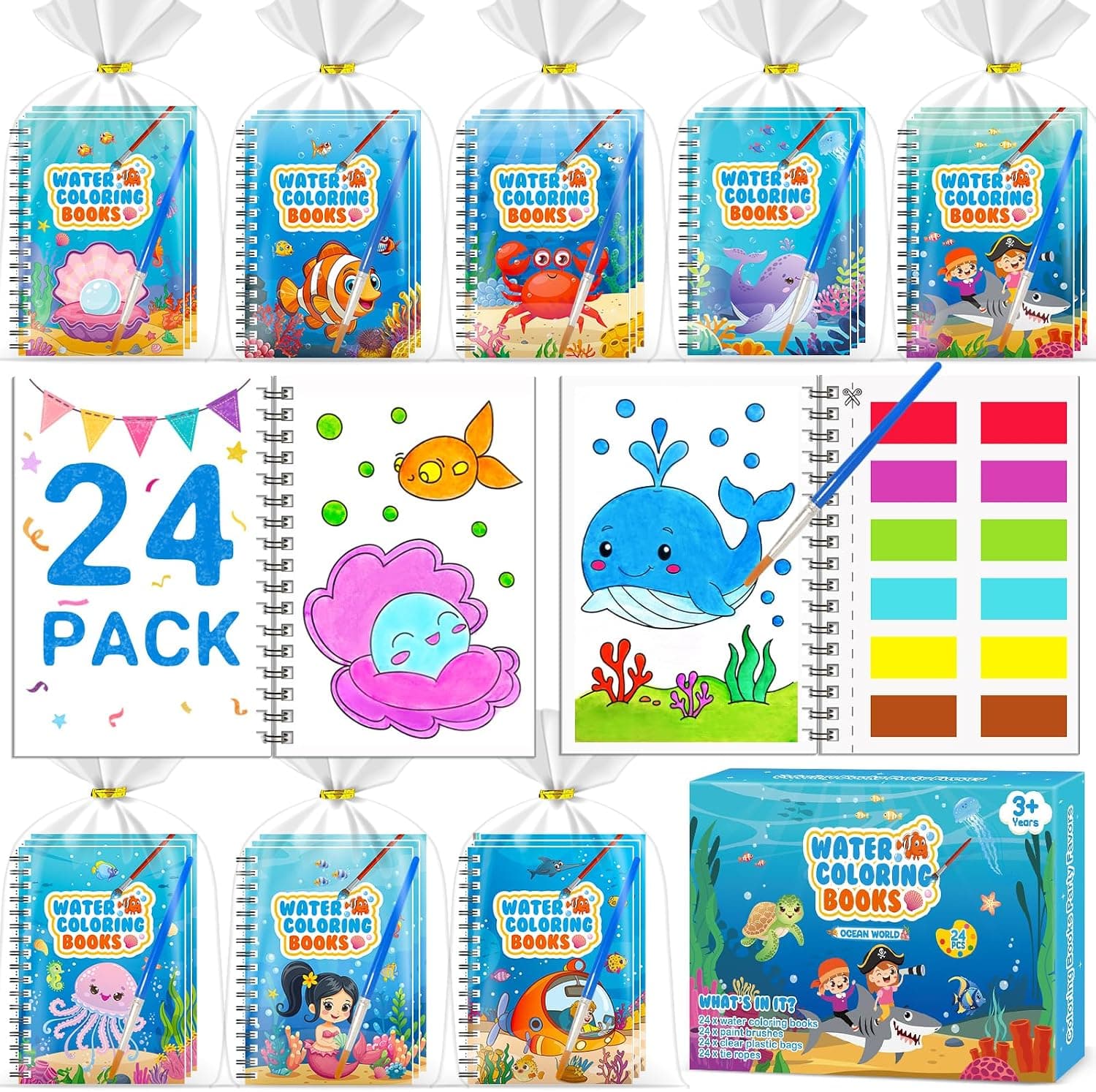 24 Libros Colorear Mini Niños – Detalles Cumpleaños Infantil (mar)