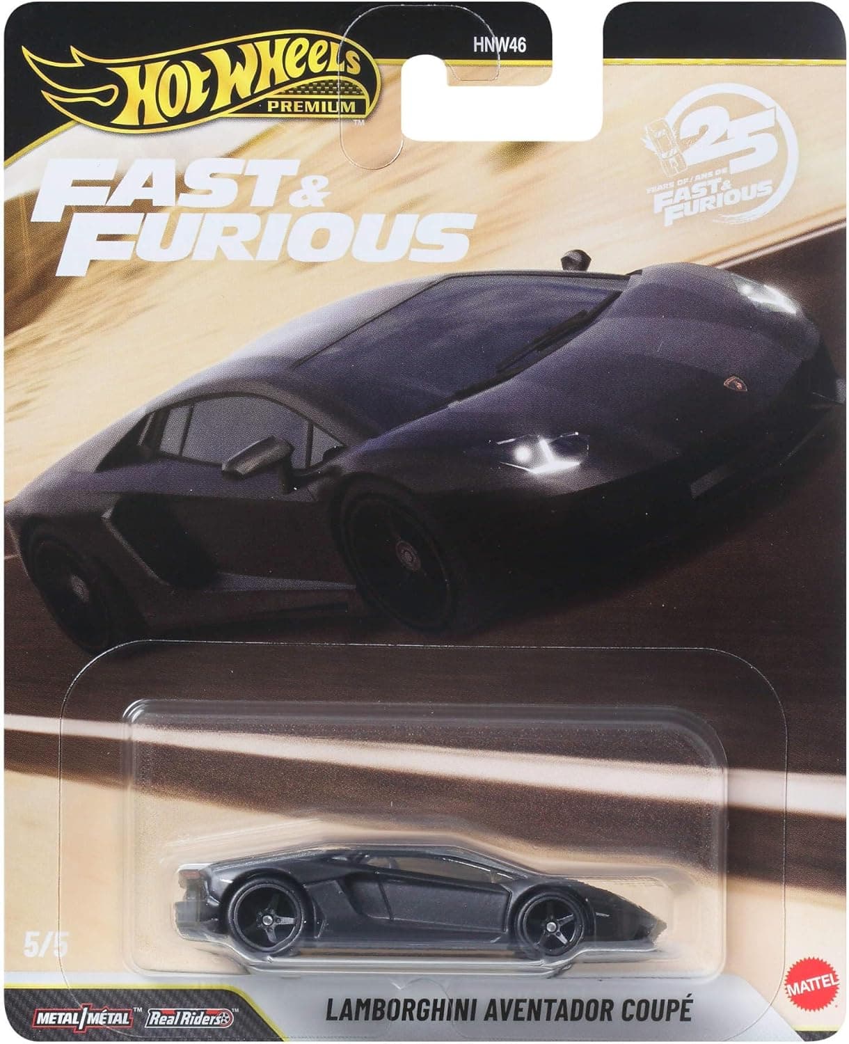 Hot Wheels Premium Fast & Furious Lamborghini Aventador Coupé Coche 1:64