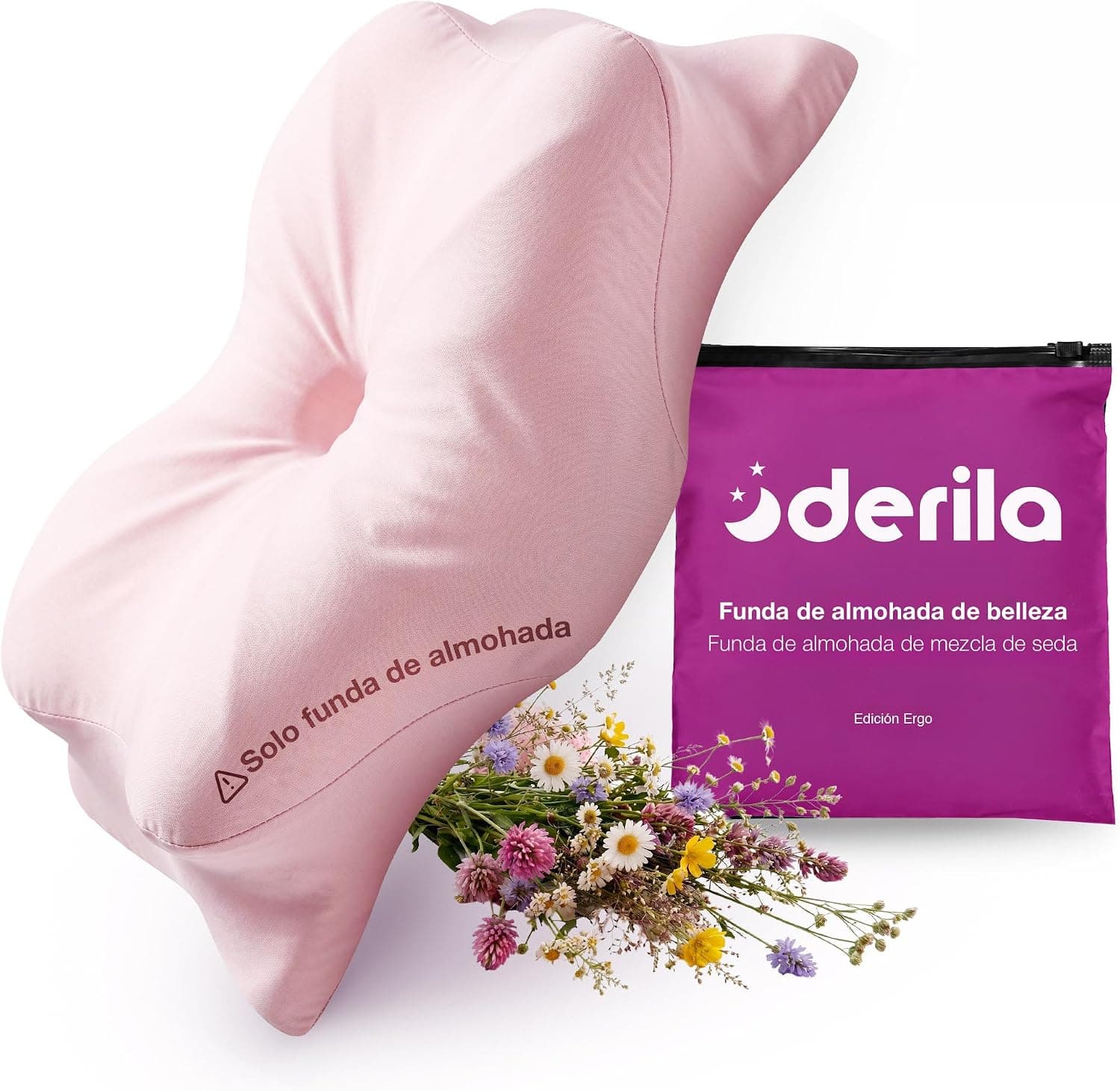 Derila Ergo Beauty Funda de Seda Antiencrespamiento Rosa Claro