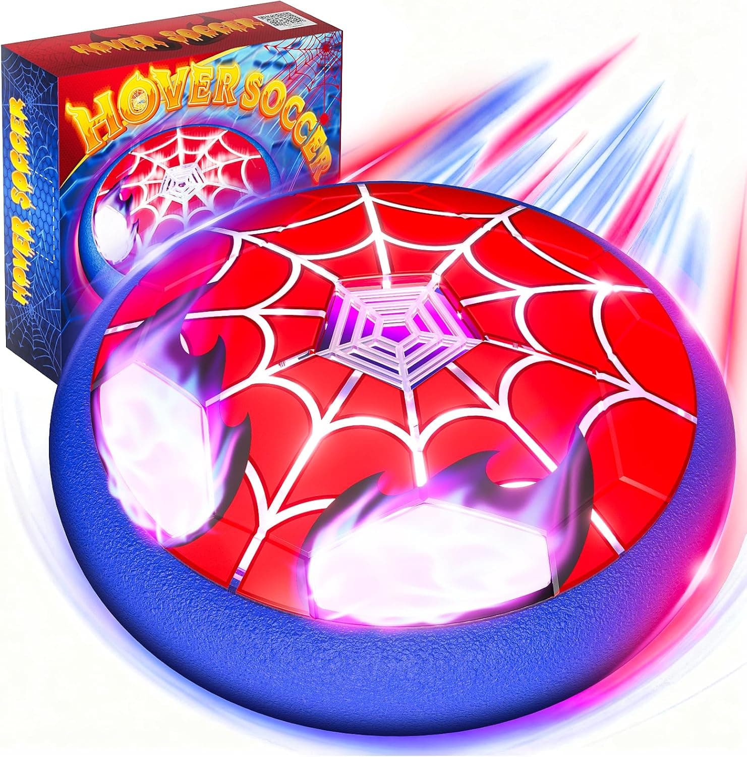 Balon Futbol con Ojos & Telaraña Luminosos, Juguetes Niños 4 5 6 7 8 9 10 Años, Interior Dutbol Flotante Exterior Jardin Juegos Niños 3-10 Años Regalo Niño 3-12 Años Football Regalos Cumpleaños