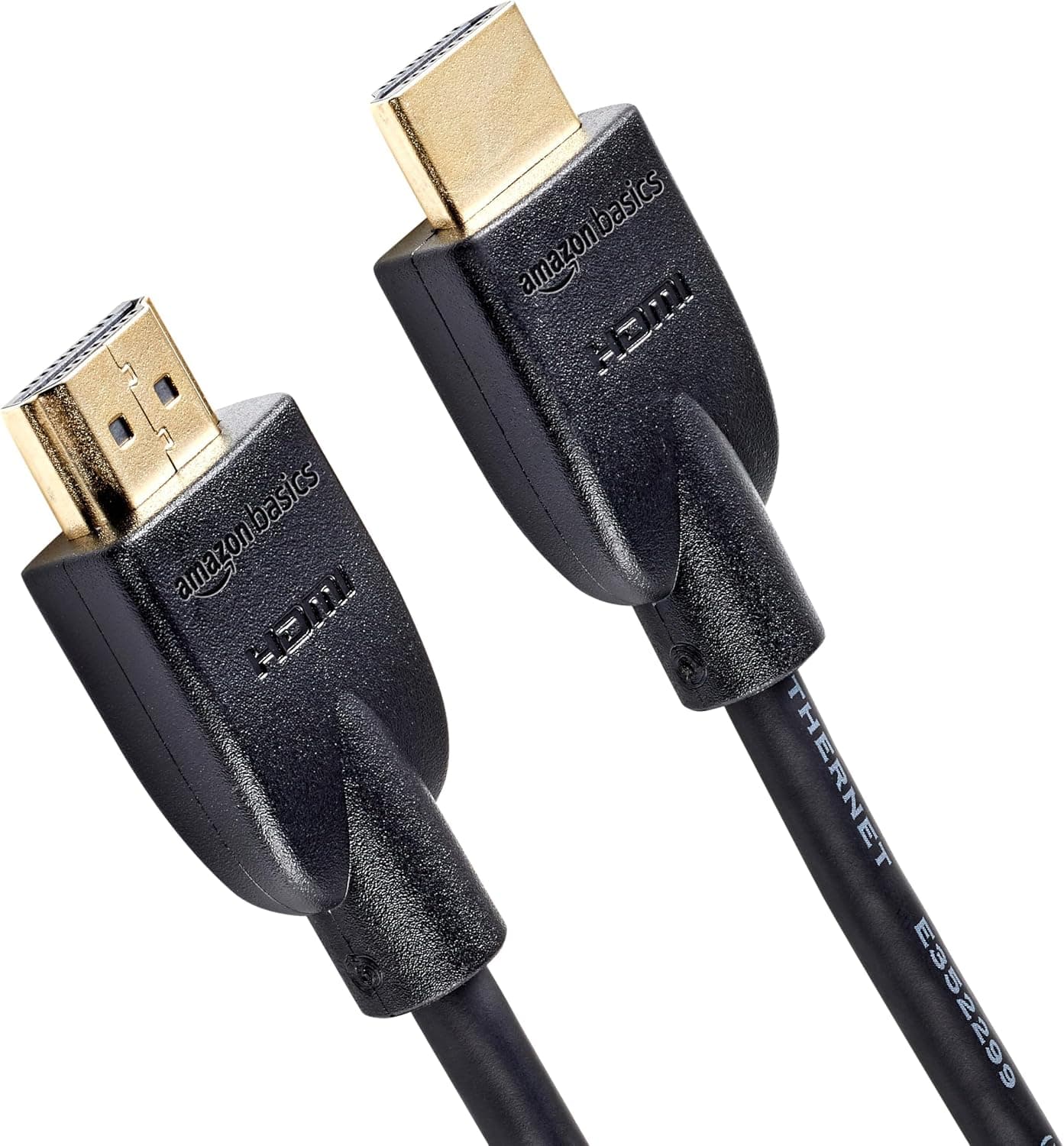 Amazon Basics Cable HDMI 4K de 1.8 m, Alta Velocidad de 18 Gbps con Ethernet, 4K@60 Hz, 2160p, Negro