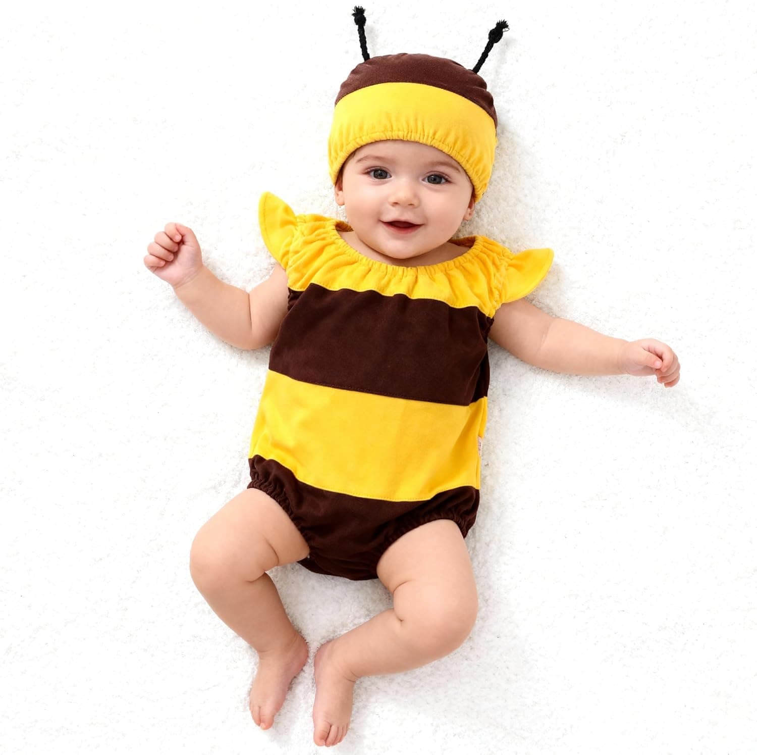 Disfraz de Abeja Ladybug para Bebé Niños Niñas,Conjunto Bebe Recien Nacido Body Mono Onesie Bebé Infantil Talla 0-9 Meses