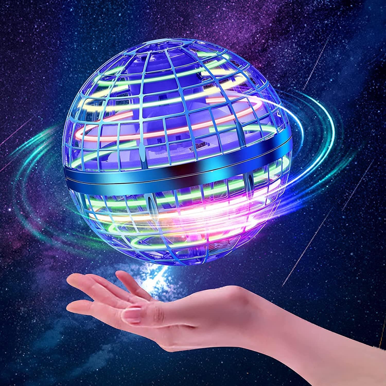 Bola Voladora Magica Fly Ball,Fly Orb Hover Ball Magic, Ovni Spinner Volador Led Flying Boomerang Orb Pelota Voladora, Bola Voladora para Niños, Mini Drones para Niños Regalo Bajo Techo