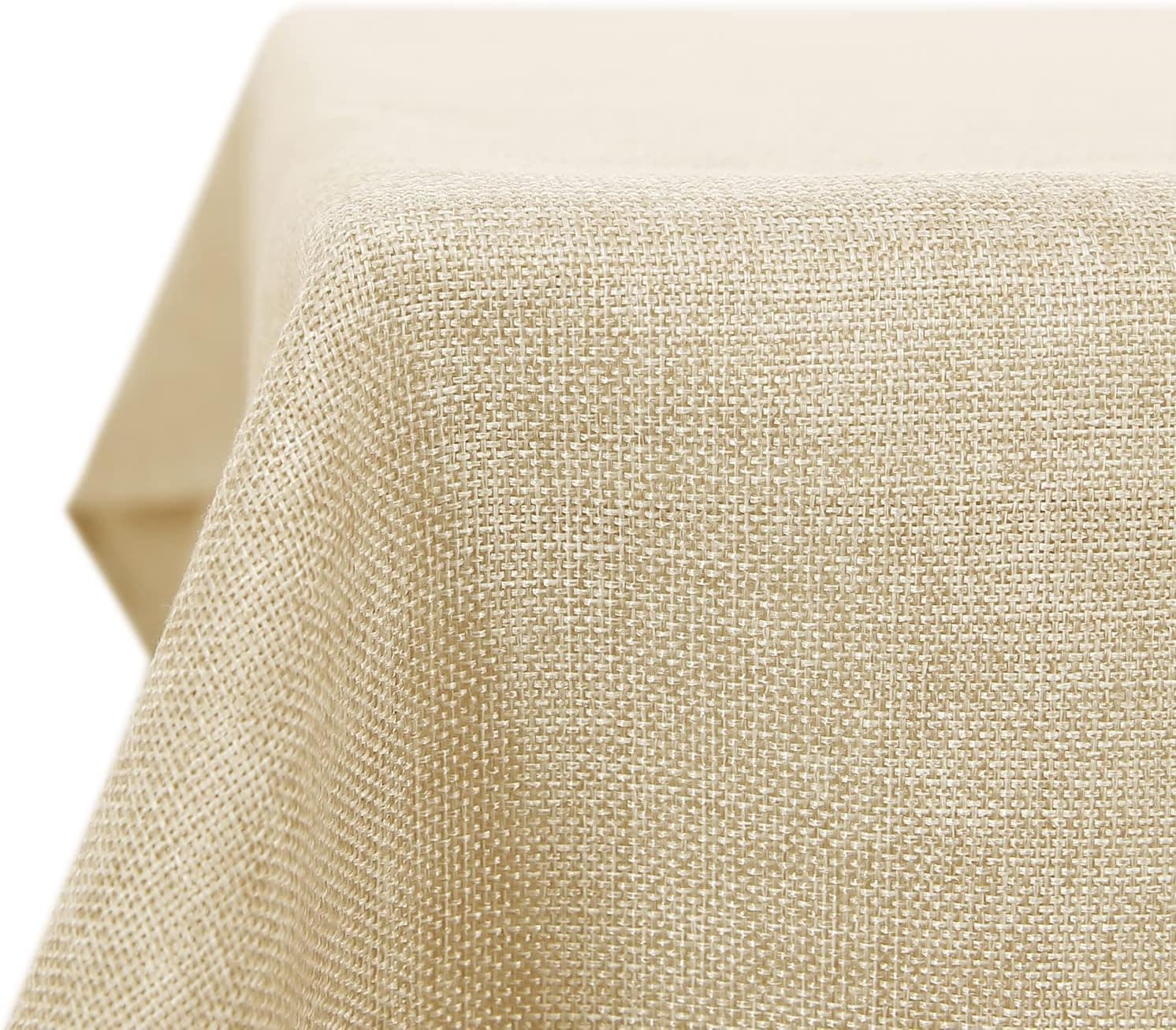 Deconovo Mantel de Mesa Cuadrado Antimanchas Impermeable, 130x130 cm