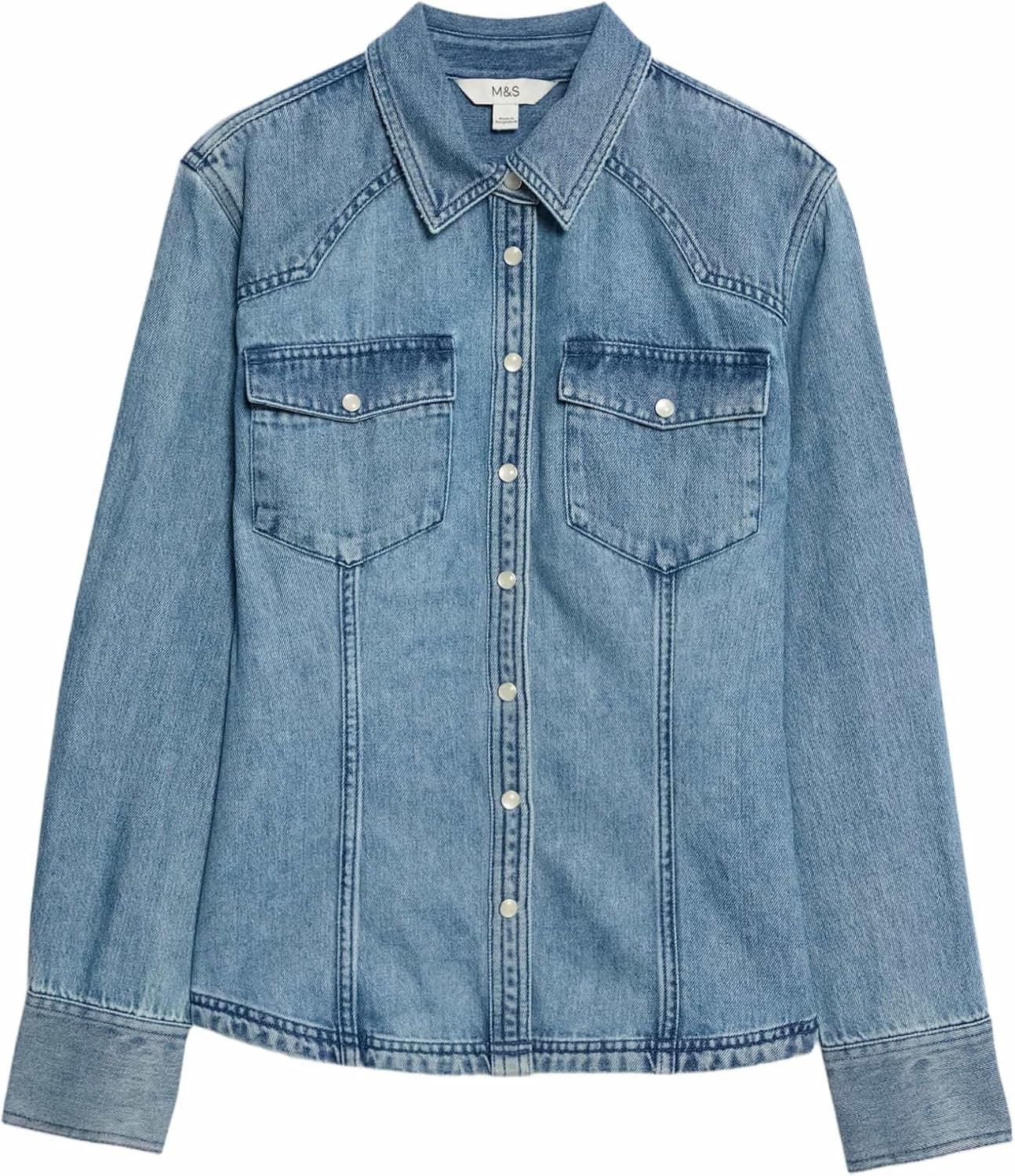 Marks & Spencer Camisa Denim Estilo Western