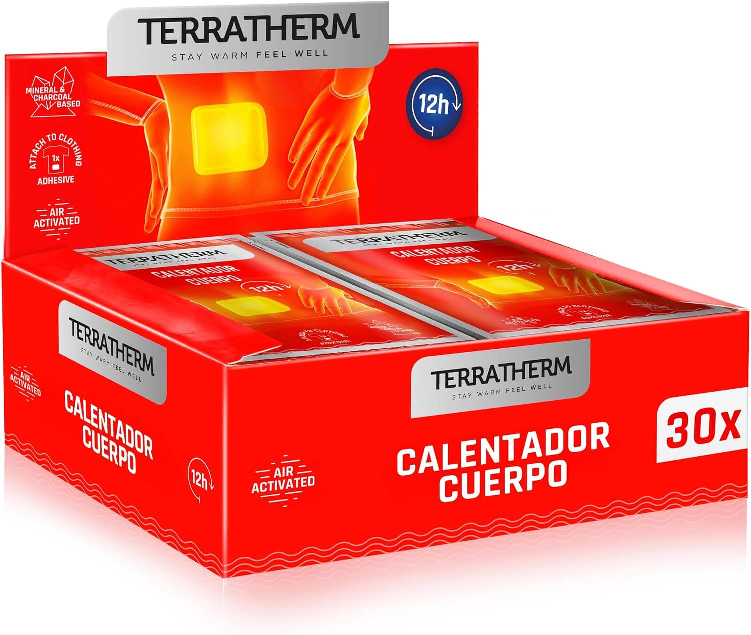 TerraTherm Parches de calor espalda cuello hombros - 12h de calor