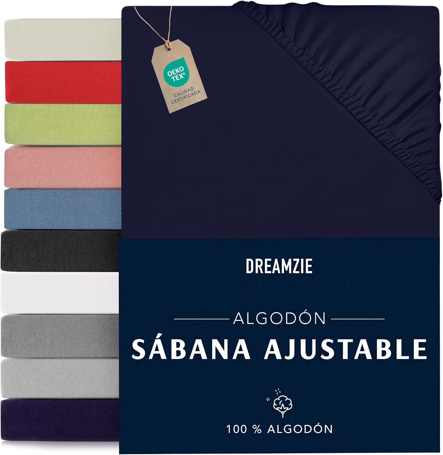 Dreamzie - Sábanas Bajeras - 70x160cm - 100% Algodon Jersey