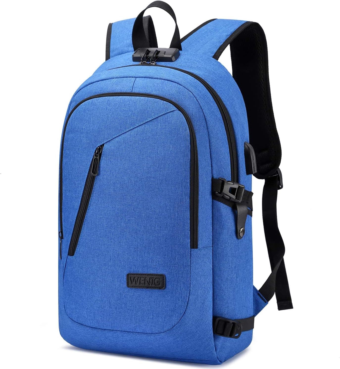 Mochila antirrobo para laptop, mochila de viaje de negocios de 15.6 pulgadas con cerradura con carga USB, resistente al agua, mochila de computadora universitaria, mochila de trabajo, regalo para