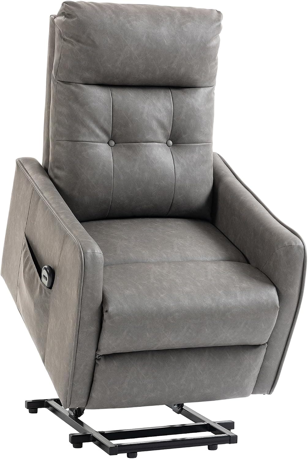 HOMCOM Sillón Relax Reclinable Eléctrico Levanta Personas Gris Oscuro