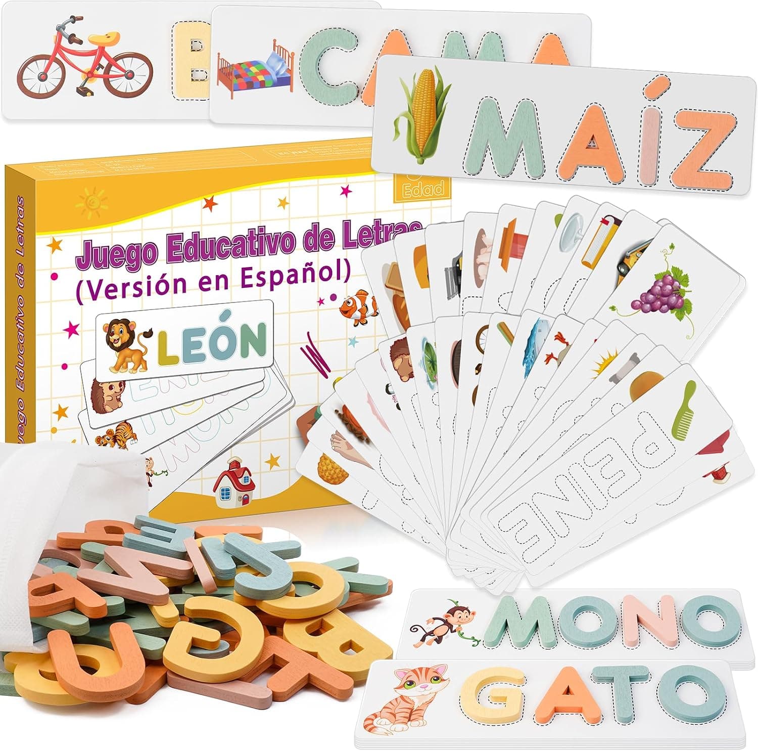Juguetes Niños 3 4 5 6 7 8 Años, Aprender a Leer Juegos Educativos Niños 3-8 Años Regalo Niña 3-8 Años Juguetes Montessori