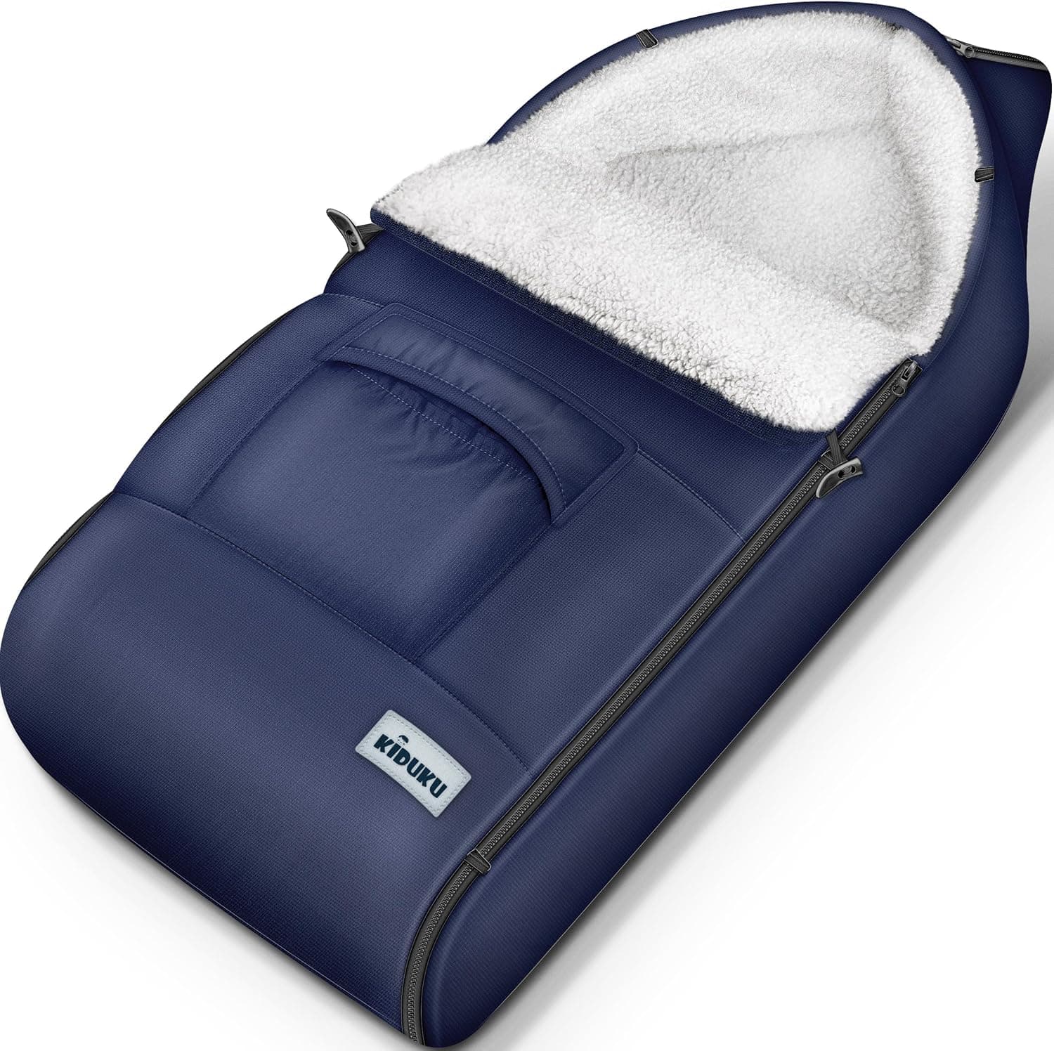 KIDUKU Saco de Invierno para Cochecito, Carrito | Saco Universal Térmico para Bebé, Silla de Paseo, Carro | Lavable | con Cremallera y Gran Bolsillo