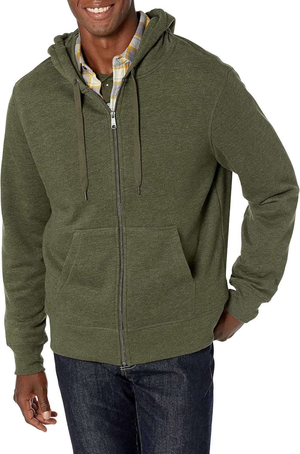 Amazon Essentials Sudadera Polar con Capucha y Cremallera Completa (Disponible en Tallas Grandes) Hombre